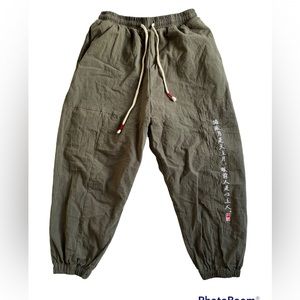 KIDORIMAN green baggy pants